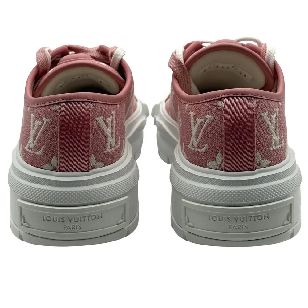 NEW Louis Vuitton Squad Ankle Sneaker Pink‎ Monogram Size 39 Luxury NWOB